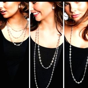 Stella & Dot Devon Layering Necklace In Silver - RETIRED